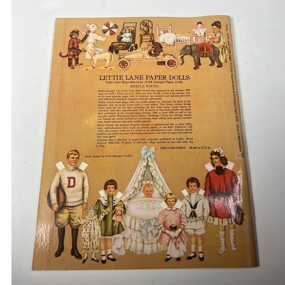 Lettie Lane Paper Dolls Full Color Reproductions of‎ 24 Antique Paper Dolls